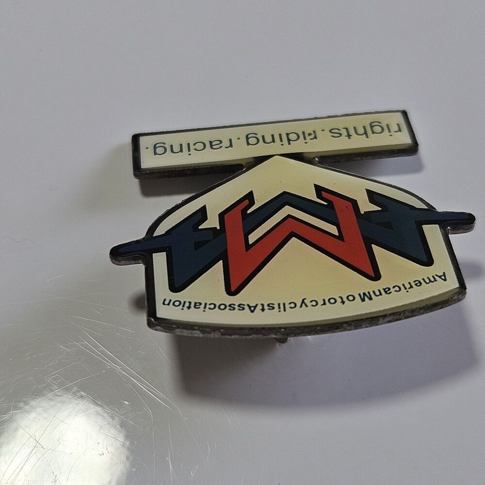 Original AMA Pin Rights Riding Racing American Motorcyclist Association Chevron - Picture 7 of 9